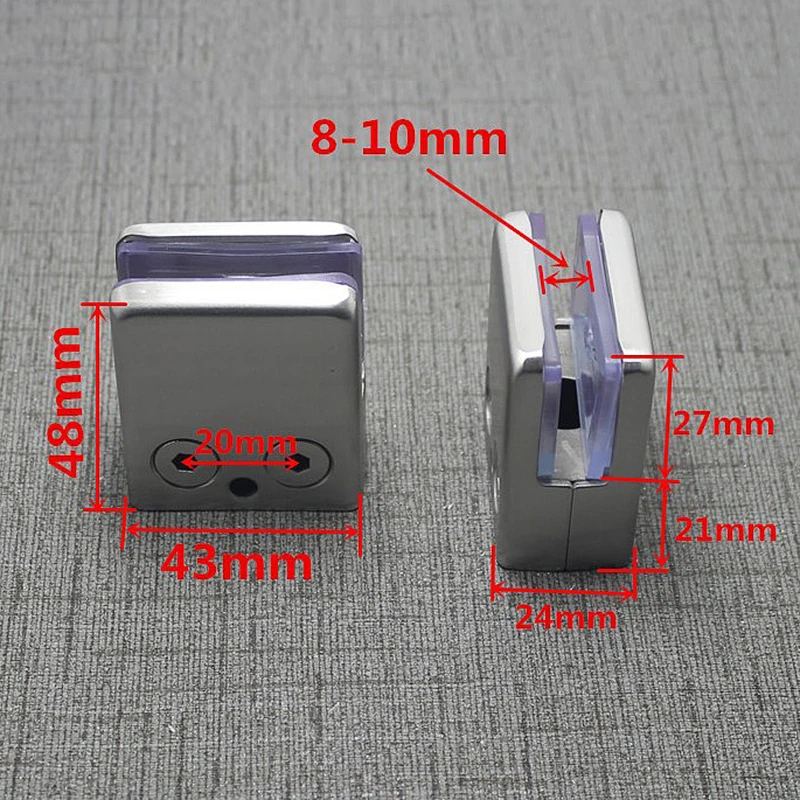 

1 PC Medium Stainless Steel Glass Sandwich Panel Clip Medium Glass Clip Fixed Bracket Square Fish Mouth Clip Shelf Laminate