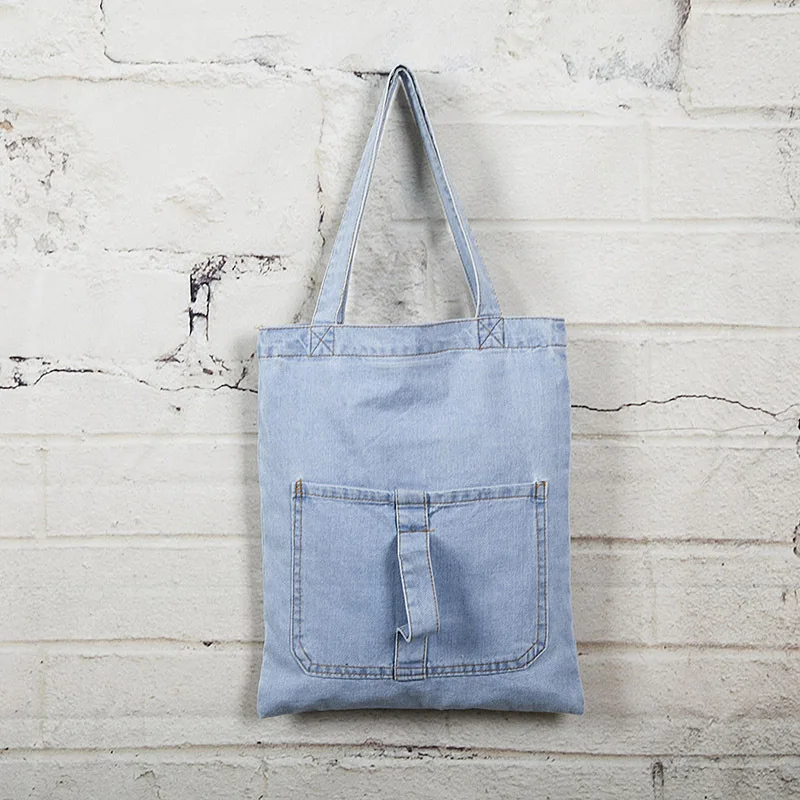 Южная Корея Весна стиль Женская сумка на плечо ковбойская Холщовая Сумка Экологически чистая хозяйственная сумка Harajuku Lite