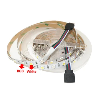 

DC12V 5M/roll 60leds/m Mixed Color RGBW RGB + (Warm/Cool White) RGBWW RGBCW LED Strip 5pin IP30/IP65 SMD5050 300 LEDs/roll