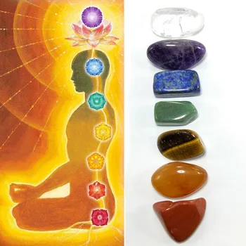 

Seven Chakra Stone 7 Colors Set Yoga Chakra Irregular Reiki Healing Crystals Stone Polished Individual Stones Charm Jewelry Gift