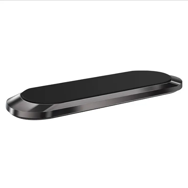 Magnetic Car Phone Holder Stand for iphone Samsung Xiaomi Wall Metal Magnet GPS Car Mount Dashboard Mini Strip Shape Stand - Цвет: Black