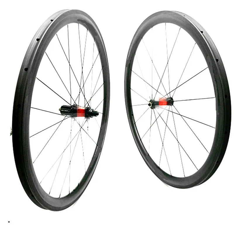 Flash Deal 700c road carbon wheels 50x25mm Ultralight 1350g carbon road wheels DT240S tubular U shape 1420 spokes ENVE brake 2