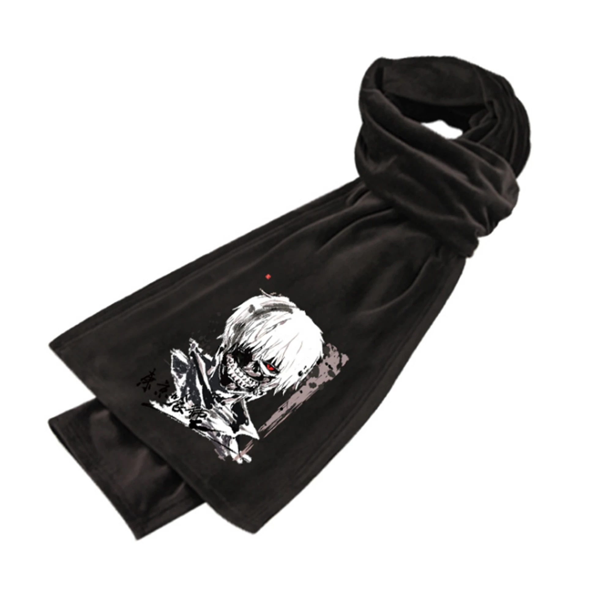 Anime Tokyo Ghoul Scarf New Two-sided Mink Velvet Scarf Men And Women Autumn And Winter Warm And Cold Scarf men wearing scarves Scarves