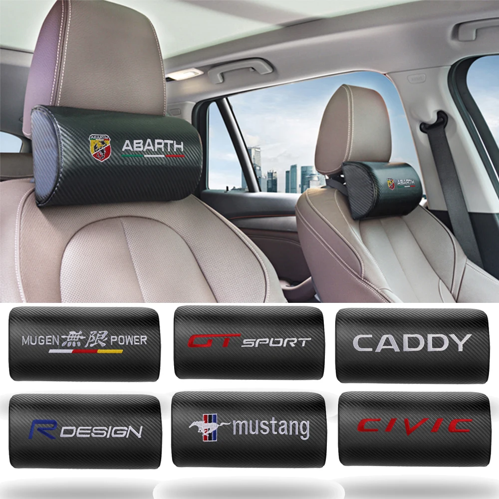 Автомобильная подушка для сиденья из углеродного волокна подголовник шея отдыха