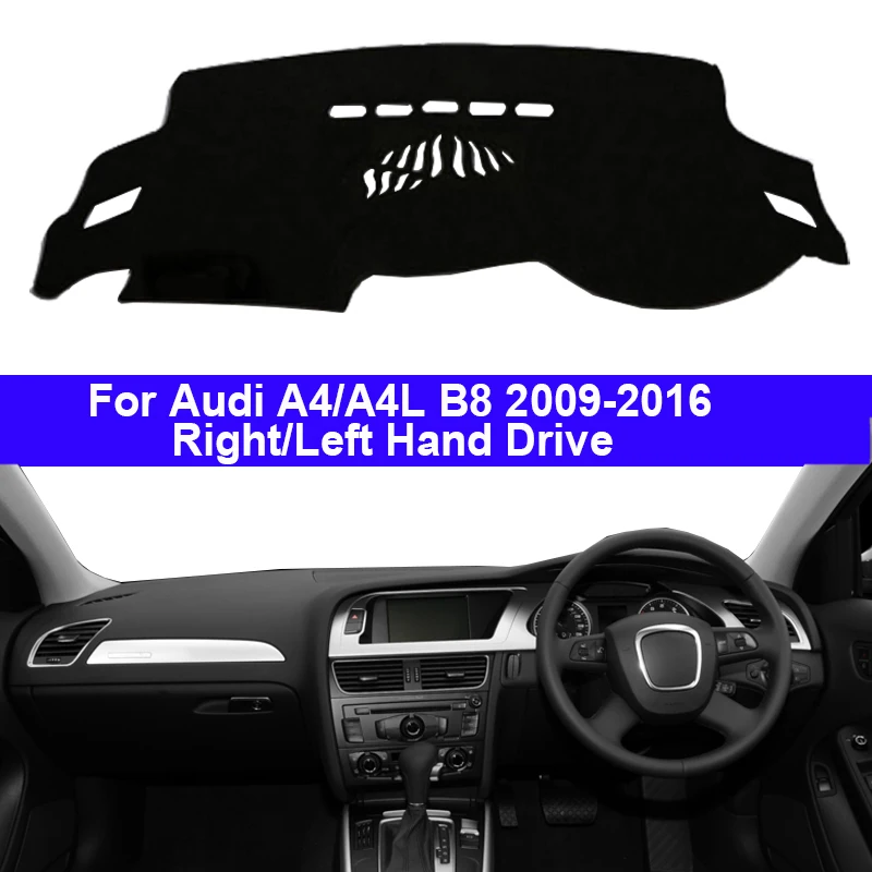 2 레이어 자동차 대시 보드 커버 대시 매트 카펫 케이프 아우디 A4 A4L B8 2009 - 2016 LHD RHD 자동 Dashmat Sunshade Anti-dirty 2015