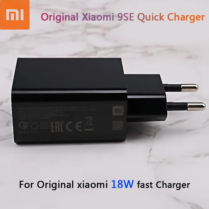 Xiaomi Redmi Note 9 9S Fast Charger QC3.0 18W Quick Charge Adapter Type C for Mi 9 10 9T Poco F2 Pro X2 X3 Redmi Note 7 8 9 Pro charger 100w Chargers