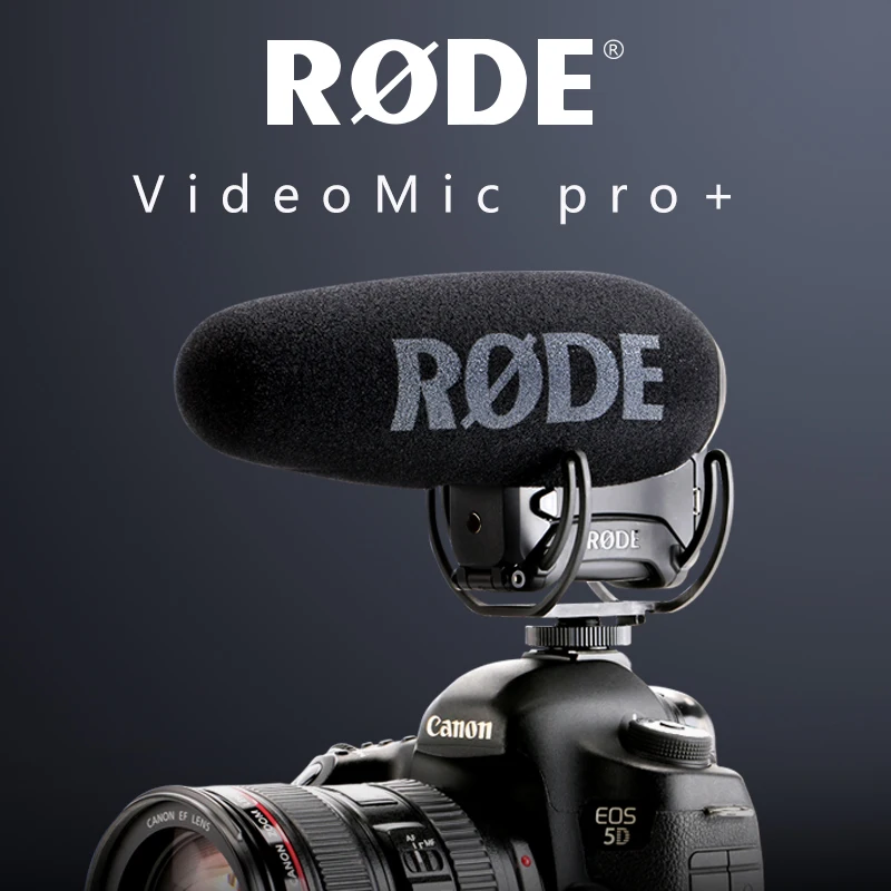 Rode VideoMic Pro+ plus Shot Gun Interview Video Studio Microfone Rycote Lyre for Panasonic DSLR Camera - AliExpress