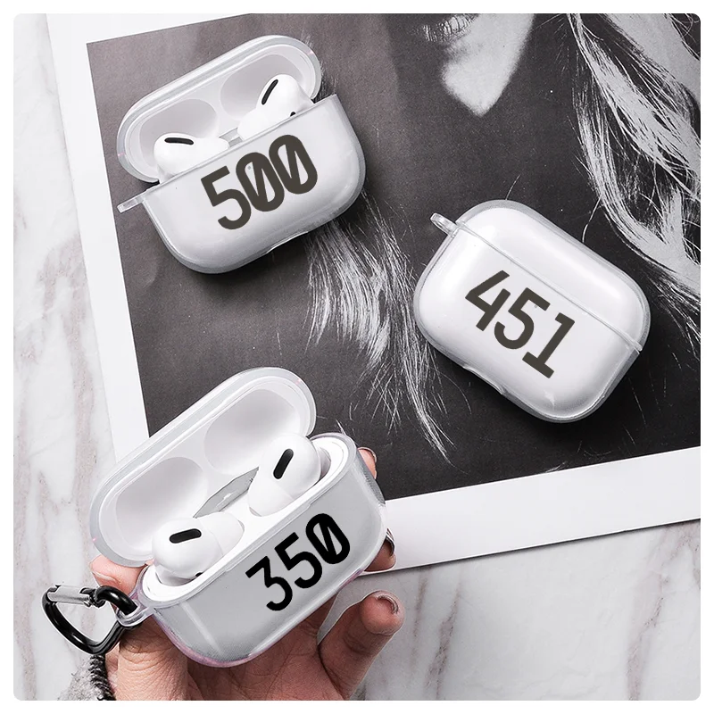 

Soft TPU Airpods Case Number 350 500 700 Ye for Airpod Case For AirPods Pro Luxury Cover Earphone Cases Air Pods ezy Accessories