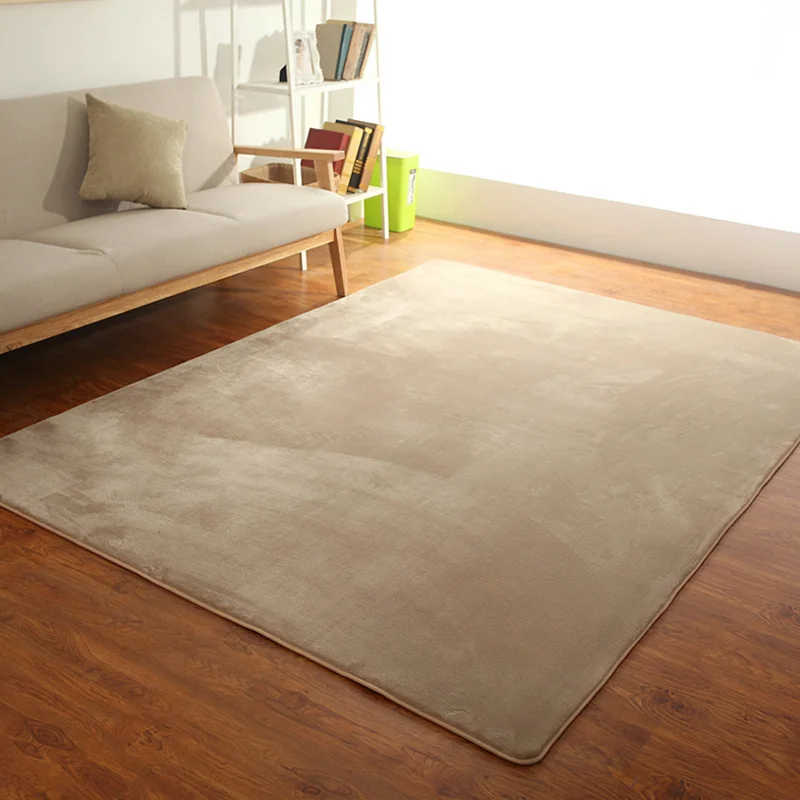 Thick Coral Velvet Carpet For Modern Living Room Sofa Area Rugs Kids Bedroom Bedside Rug Crawling Mat Balcony Cushion Home Decor coral velvet rug