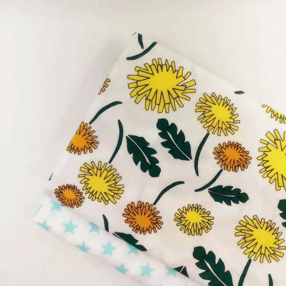 Хлопковая саржевая ткань с цветочным/звездным принтом, высокое качество, чистый хлопок, ткань для пэтчворк, сделай сам, шитье, стеганое, хлопковый материал, ткань