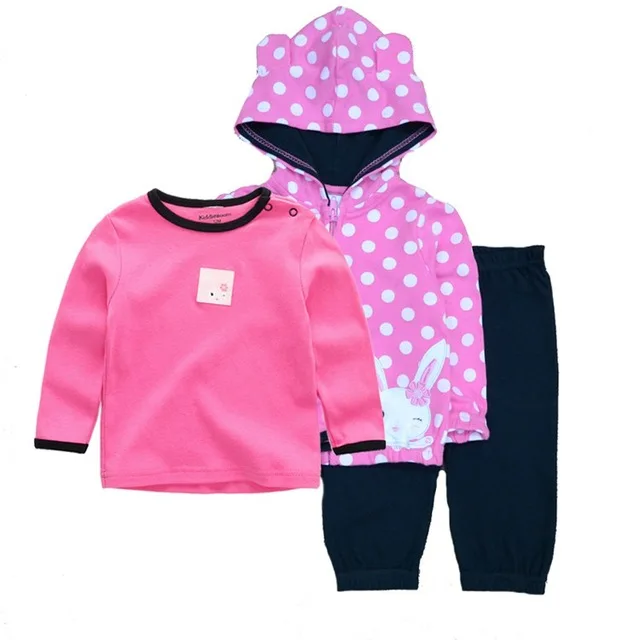 Новинка года, 3 предмета в партии, пальто Топы и штаны комплект одежды для маленьких мальчиков хлопковая зимняя одежда с длинными рукавами для новорожденных девочек - Цвет: CSL3070