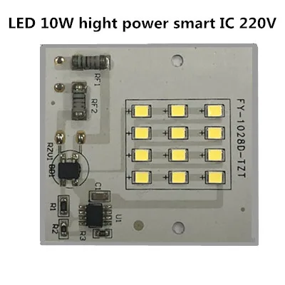 Led Street Lamp 1-10PCS SMD LED 10W 2835 220V LED Lamp Bulbs Light PCB Dimmable Integrated Smart IC Driver 6500K White Blubs street Flood light