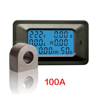 

AC22KW 110~250V 100A Digital Voltage Power Energy Voltmeter Ammeter Meters Indicator Current Amps Volt Wattmeter Tester Detector