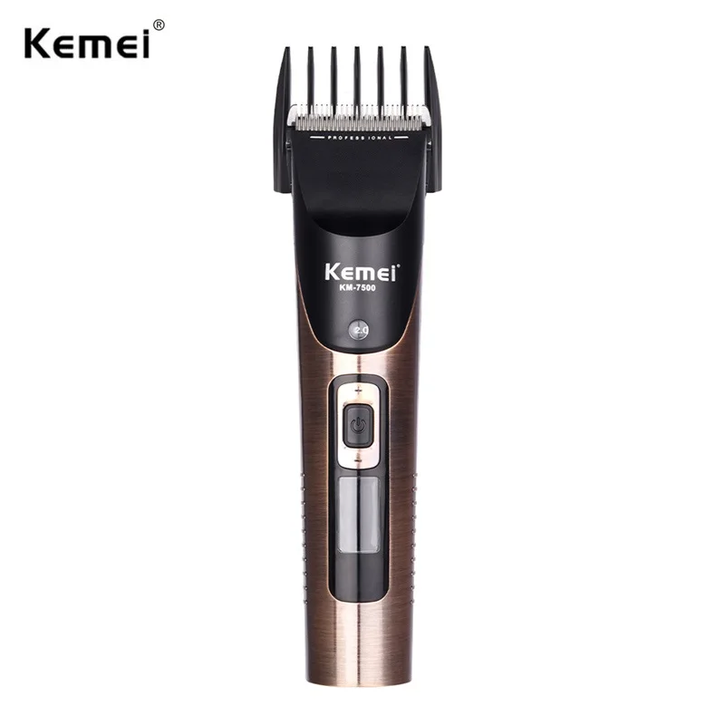 100-240 В Kemei профессиональная ЖК-машинка для стрижки волос Электрический триммер для волос для мужчин и детей быстрая перезаряжаемая машинка для стрижки волос