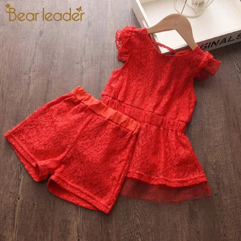 

Bear Leader Girls Flowers Lace Sets New Summer Floral Children Sleeveless Top and Shorts 2PCS Kids Fashion Outfits for 3 7 Years
