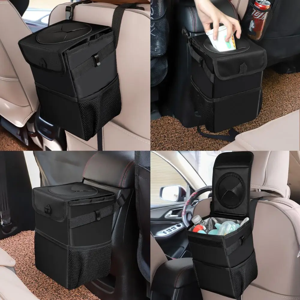 

2019 Newest arrival custom waterproof folding Oxford cloth car trash can back-mounted storage box storage bag car accessories