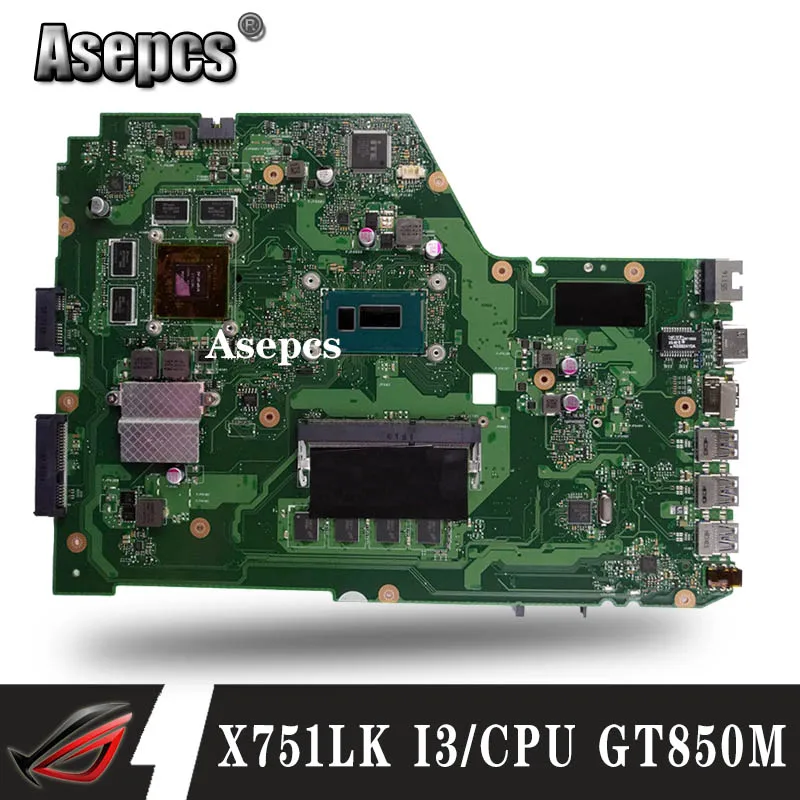 X751LK Moederbord Rev 2.0 GTX850M I3 Cpu 4 Gb/Ram Voor Asus X751L K751L X751LK X751LX Laptop Moederbord X751LK moederbord Board X751LK Moederbord Rev 2.0 GTX850M I3 Cpu 4 Gb/Ram Voor Asus X751L K751L X751LK X751LX Laptop Moederbord X751LK moederbord Board