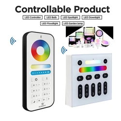 Zigbee 3.0 2.4G RF RGBCCT 6-zone Remote 4-zone Touch Panel Wall Switch Compatible with Pro Series Product