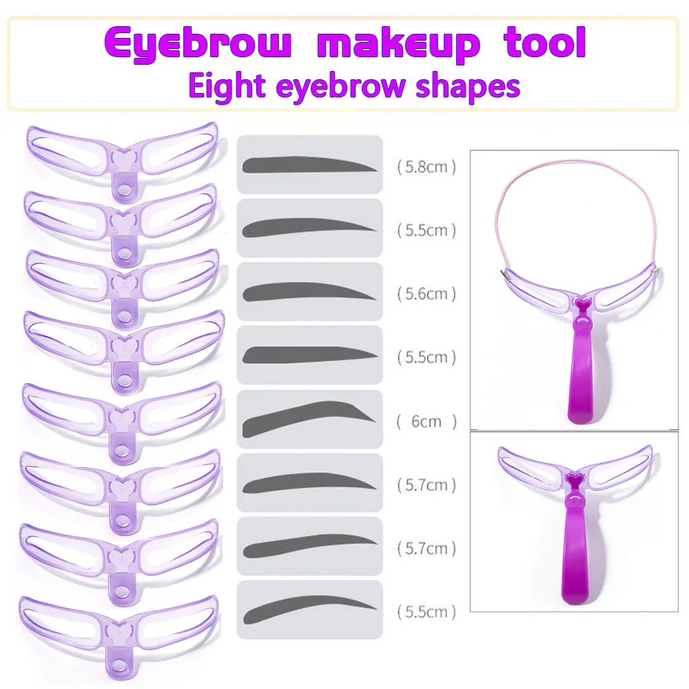 Reusable Eye Brow Drawing Guide 8/12 Pcs Eyebrow Stencil Set Styling Shaping Grooming Template Card Kit Eyebrow Shaper Makeup eyebrow stencil tool makeup tools eye makeup tools