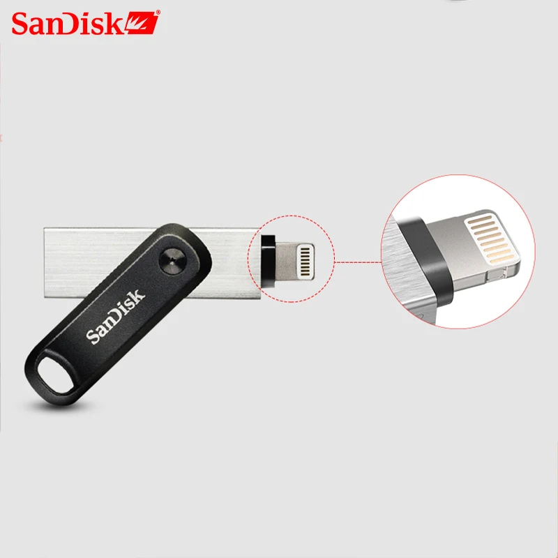 US $46.09 SanDisk New USB Flash Drive IXPand U Disk OTG Lightning Connector USB30 Stick 256GB 128GB MFi For IPhone IPad SDIX60N