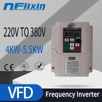 

boost frequency converter Single-phase 220V to Three-phase 380V variable frequency inverter 4KW for motor