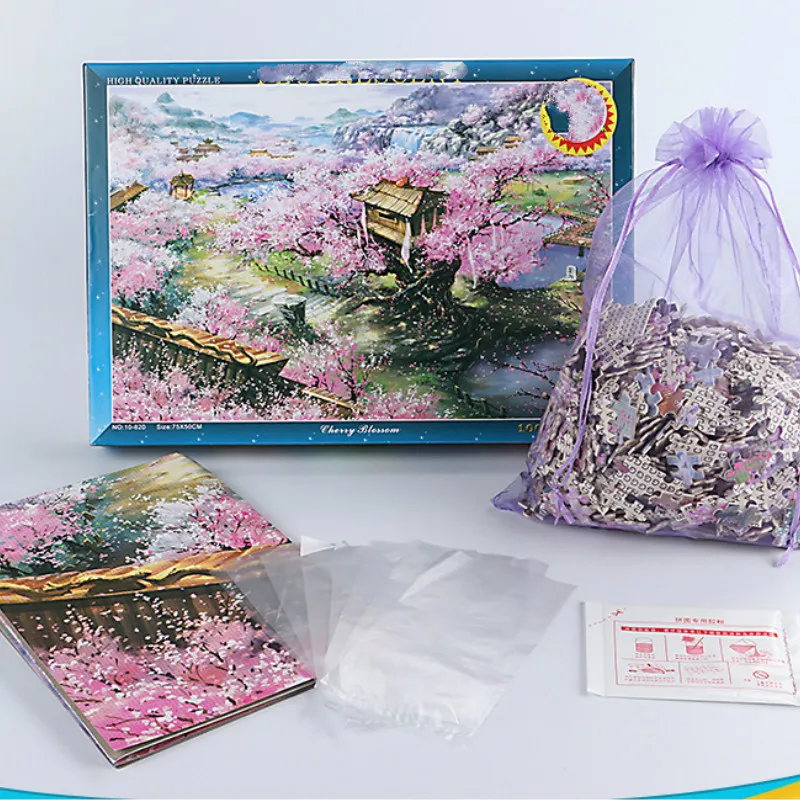 

1000 Pieces Wooden Nightlight Puzzle Adult Card Ventilation Scene Puzzle Intelligence Enlightenment Decompression Toy