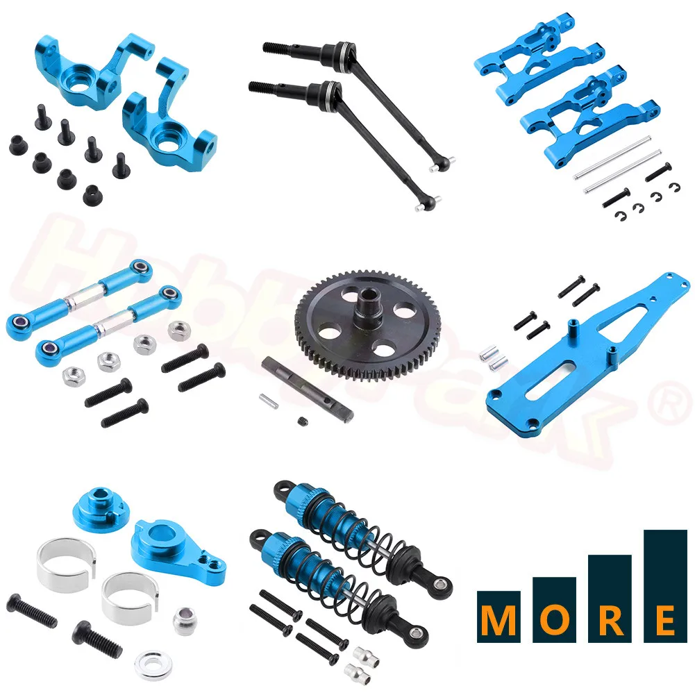 Aluminum Upgrade Parts For WLtoys 1/12 Scale 12428 12423 Crawler Truck Short Course Replacement Blue | Игрушки и хобби