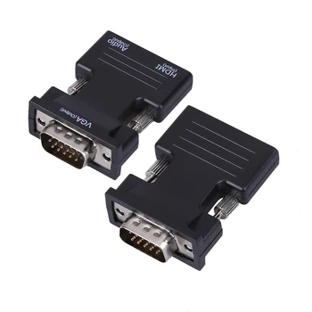 

Professional HDMI to VGA Converter 1080P HD HDMI Female to VGA Male Converter with Audio Adapter Support 1080P Signal
