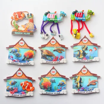 

Machine Printing 3D Fridge Magnets for EGYPT MARSA ALAM Travel Souvenir Refrigerator Magnetic Sticker Craft Home Decor