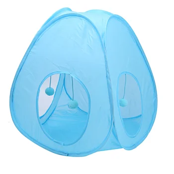 

Outdoor Cat Dog Puppy Pop-Up Tent Foldable Sun Shelter House for Pets (Blue)