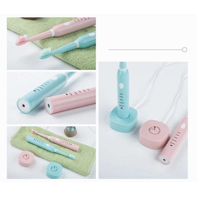 Sonic Electric Toothbrush Battery Operated With 4x Brush Heads Oral Hygiene Health Products Usb Rechargeable Toothbrush Blue Sonic Electric Toothbrush Battery Operated With 4x Brush Heads Oral Hygiene Health Products Usb Rechargeable Toothbrush Blue