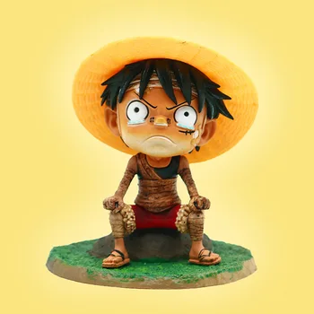 

One Piece GK Bandage Sitting Luffy Childhood Cry Luffy Anime Garage Kit Model Injured Luffy