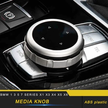

Car Accessories Central Control Multi Media Knob Cover Button Replacement Trim Sticker for BMW 1 3 5 7 Series X1 X3 X4 X5 X6