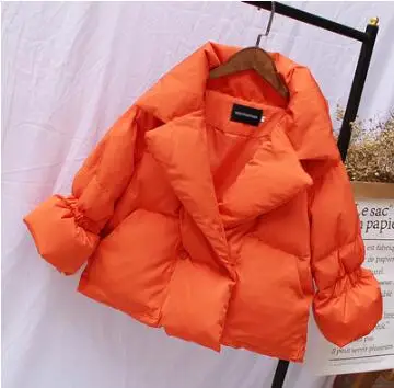 Зимняя женская короткая хлопковая куртка Свободная Женская куртка пальто женская верхняя одежда Студенческая одежда