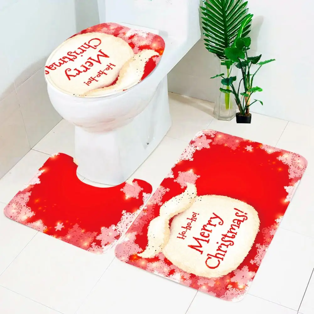 

Huiran Christmas Toilet Mat Cover Christmas Bathroom Decor Merry Christmas Decorations for Home Navidad 2019 Xmas Noel Cristmas Decor Happy New Year 2020