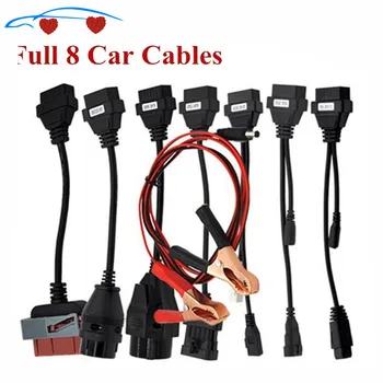 

8 Pieces Adapter ObDII Cables For TCS OBD2 OBD II Cars Diagnostic Interface Tool Full Set 8 Car Cables For Autoc0m Pro Cable