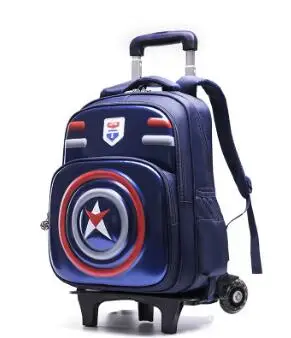 2 wheels dark blue Школьная сумка на колесиках, детские рюкзаки на колесиках, детский рюкзак на колесиках, школьные сумки с колесиками, студенческий рюкзак на колесиках - Цвет: 2 wheels dark blue