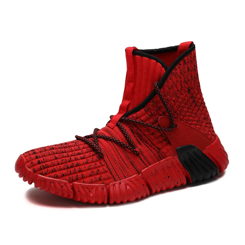 

Breathable Men Running Shoes Lightweight Men Sock Shoes Male High Top Sneakers Fashion Slip on Men Trainers Chaussure Homme