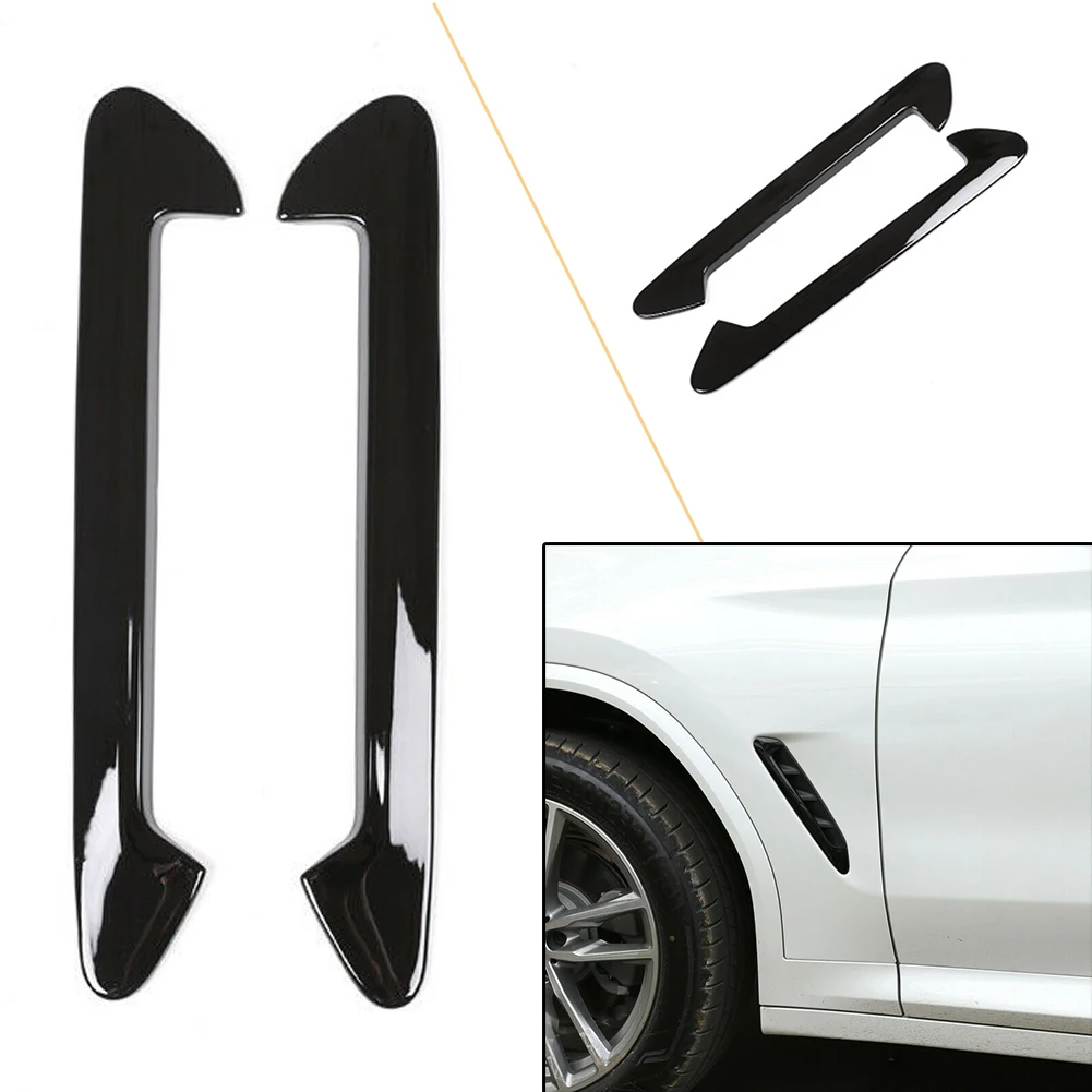 

1 Pair Car Side Air Fender Vent Cover Trim Protection for BMW X3 G01 X4 G02 2018 2019 2020 2021 20222 2023 Glossy Black