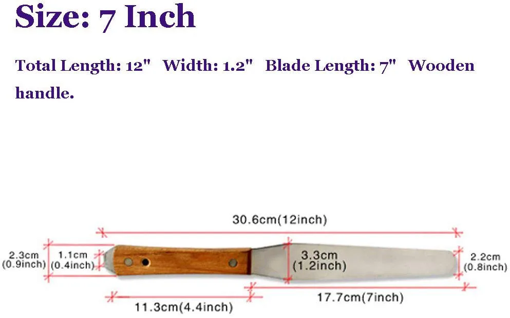Шелкография промышленный шпатель для чернил лезвие из нержавеющей стали скребок и деревянная ручка трафаретная печать чернильный нож Запчасти для инструментов - Цвет: 7 inches