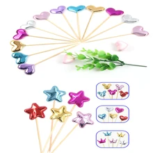 

Love Happy Birthday Cake Toppers Crown Stars Cupcake Topper Flags For Wedding Kids Party Supplies Cake Decoration 3/5/10 pcs