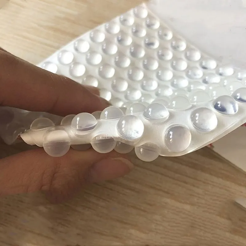 100Pcs/Set Self Adhesive Round Silicone Rubber Feet Soft Transparent Rubber Bumpers Anti Slip Shock Silicone Feet Pads Damper