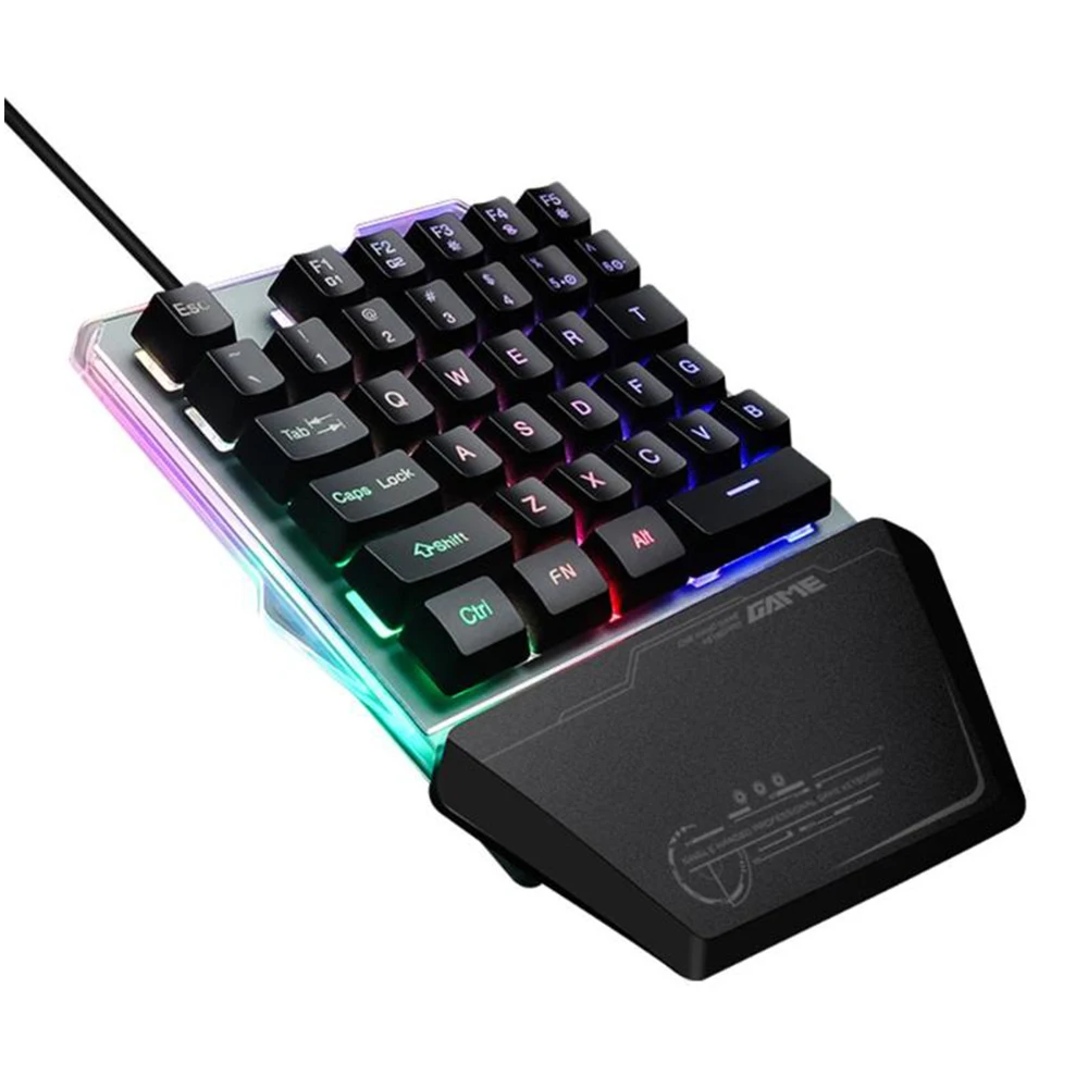 G40 Механическая 35 клавишная игровая мини клавиатура RGB с одной рукой и