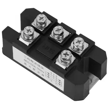 

MDS-100A 1600V 5 Terminals 3 Phase Full Diode Module Bridge Rectifier Suitable for ac and dc motor drive /AVR/ switch