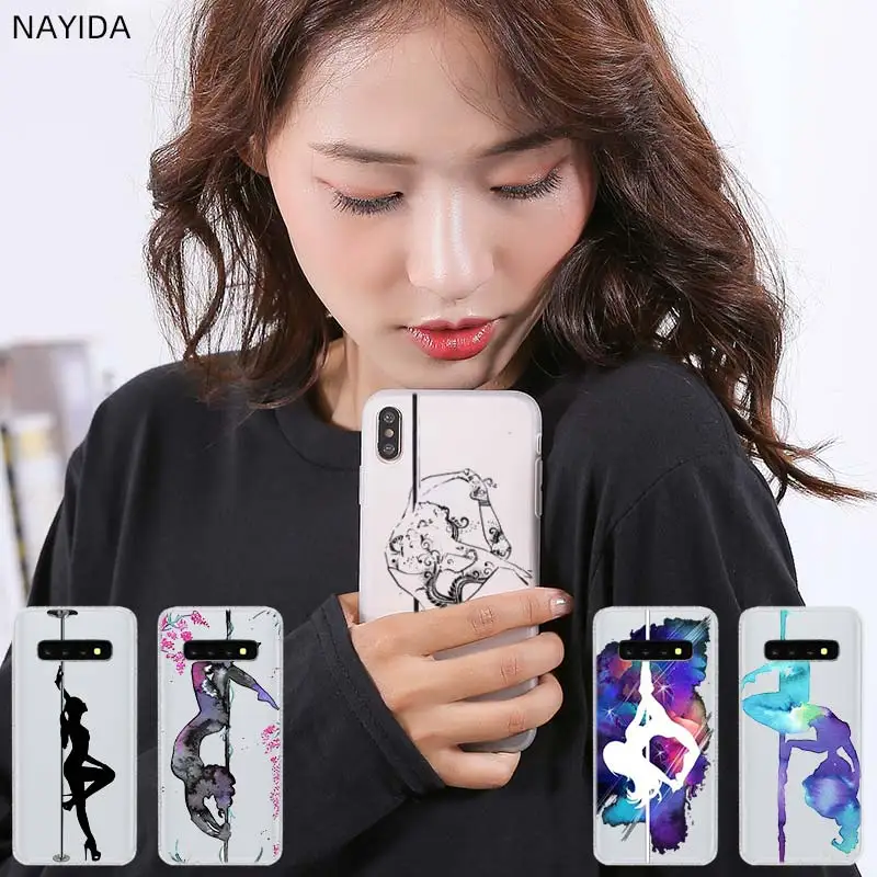 Pattern Soft Silicone TPU Case Cover For Samsung Galaxy S21 S20 S7 Edge S8 S9 S10 Plus S11 Lite Ultra Pole dance Fitness | Мобильные