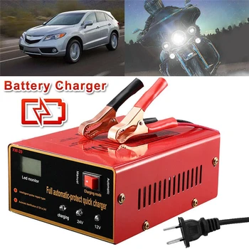

12V/24V 10A 140W Motorcycle Truck Car Battery Charger Power Pulse Repair Lead-Acid Iron Lithium Maintenance-free Battery-charger