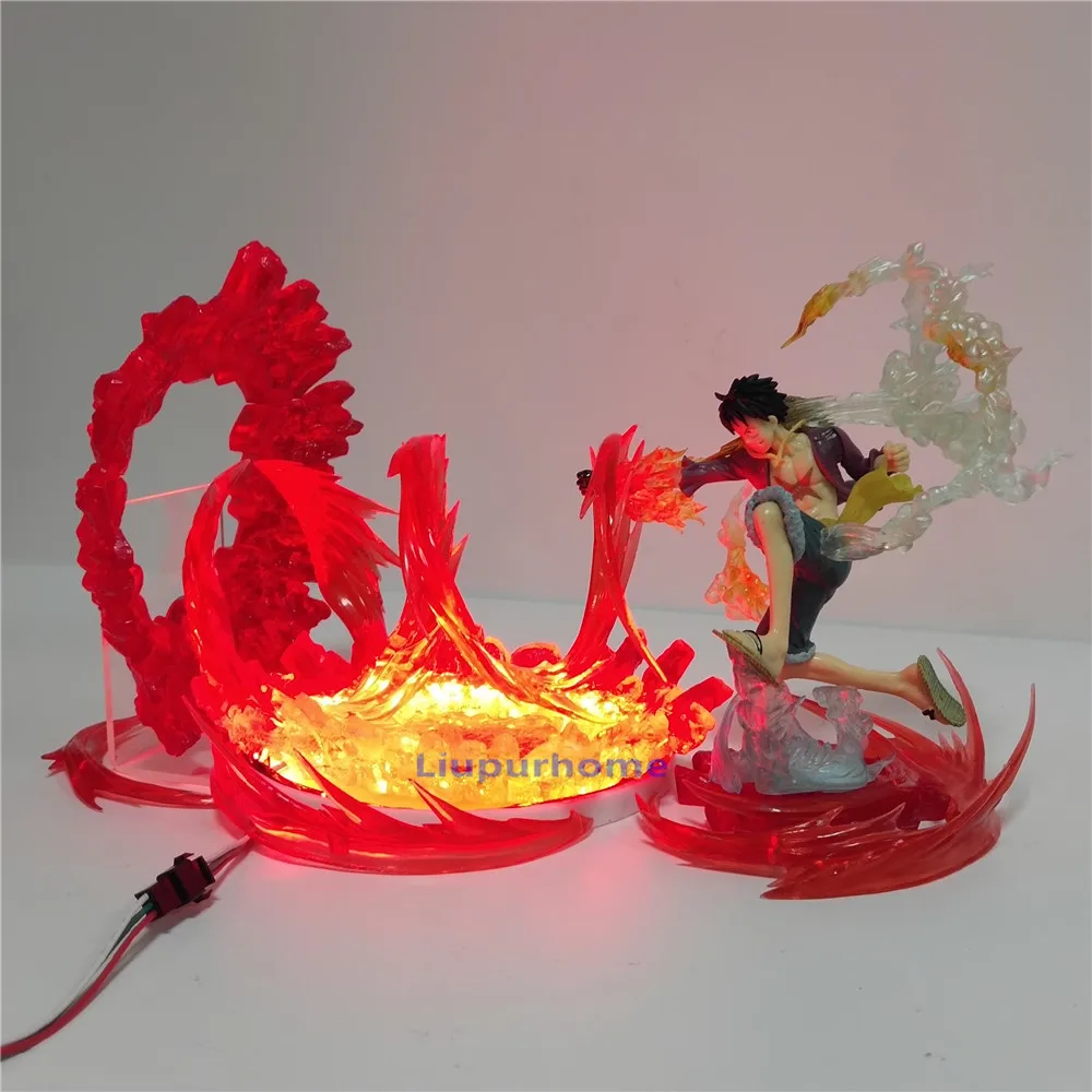 Цельная Светодиодная настольная лампа Luffy с изображением огня для спальни