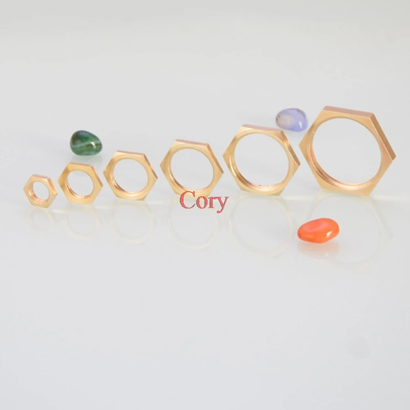 Латунные гайки с шестигранным замком 10 шт. фитинг для труб/8 "1/4" 3/8 "1/2" 3/4