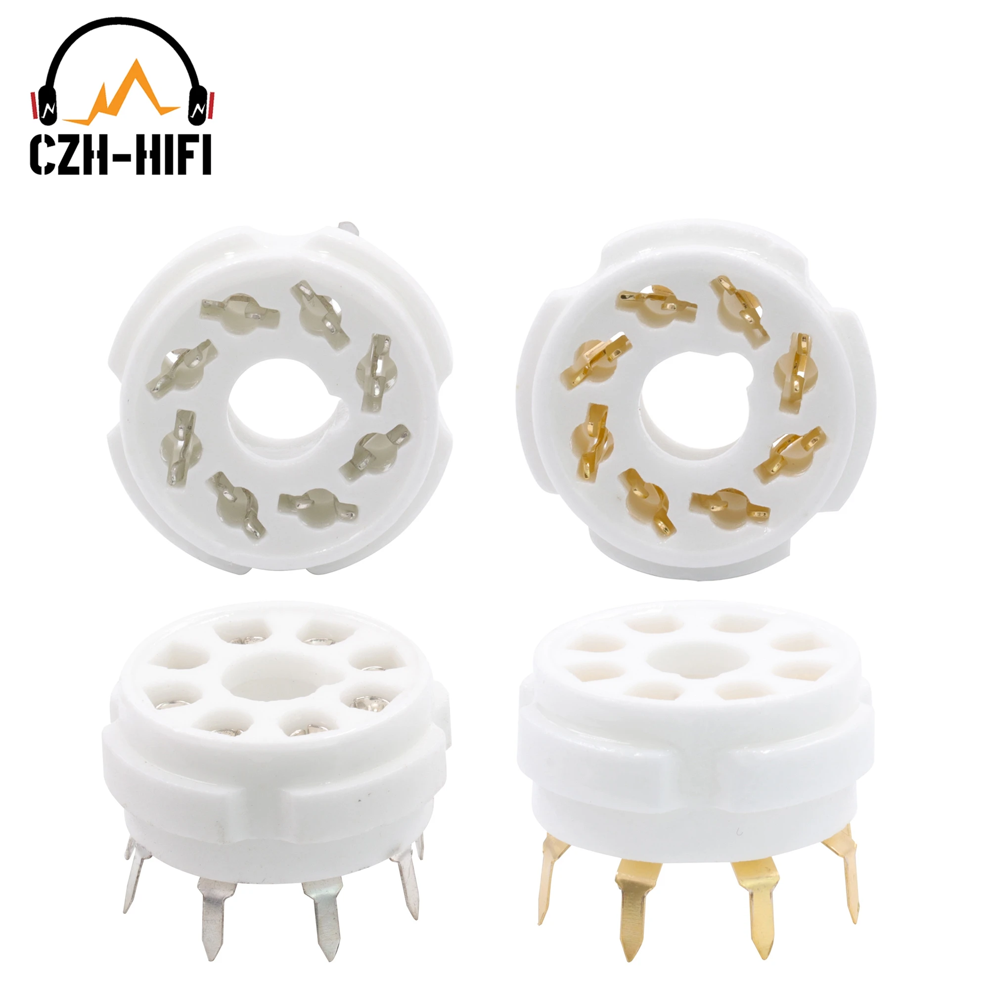 

8pin K8A Octal Ceramic Tube Socket Valve Base for EL34 KT88 6V6 6SL7 5AR4 6L6 6V6 6CA7 Vintage Audio Amplifier DIY PCB Mount