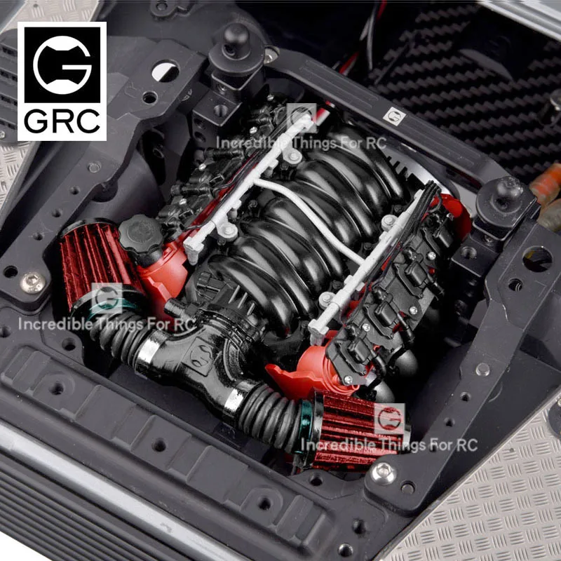Классический радиатор двигателя V8 LS7 для радиоуправляемого гусеничного